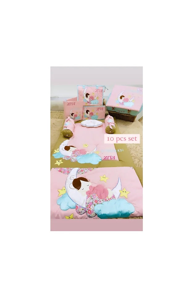 10pcs Love U to Moon Baby Trousseau (Peach)