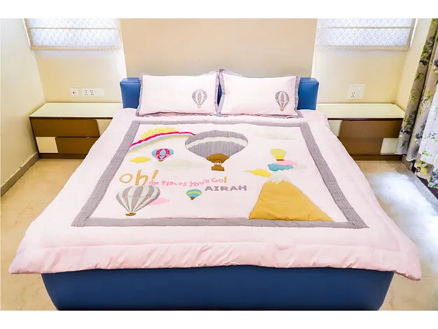 Cappadocia Double Bedspread 4pcs Set (Rose Pink)