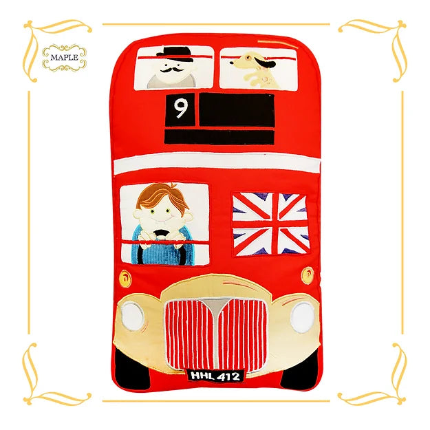 London Bus Shaped Cushion