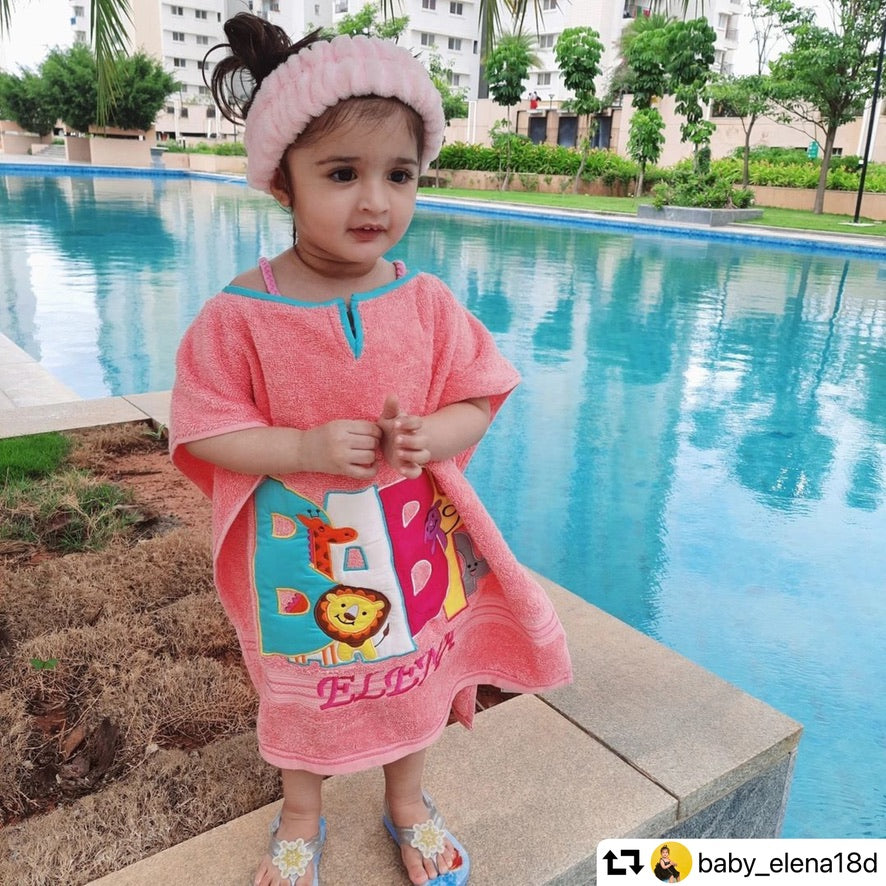 Madagascar Towel Poncho(Pink)