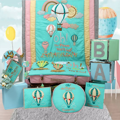 Cappadocia 7pcs Basket Hamper (Sea Green)