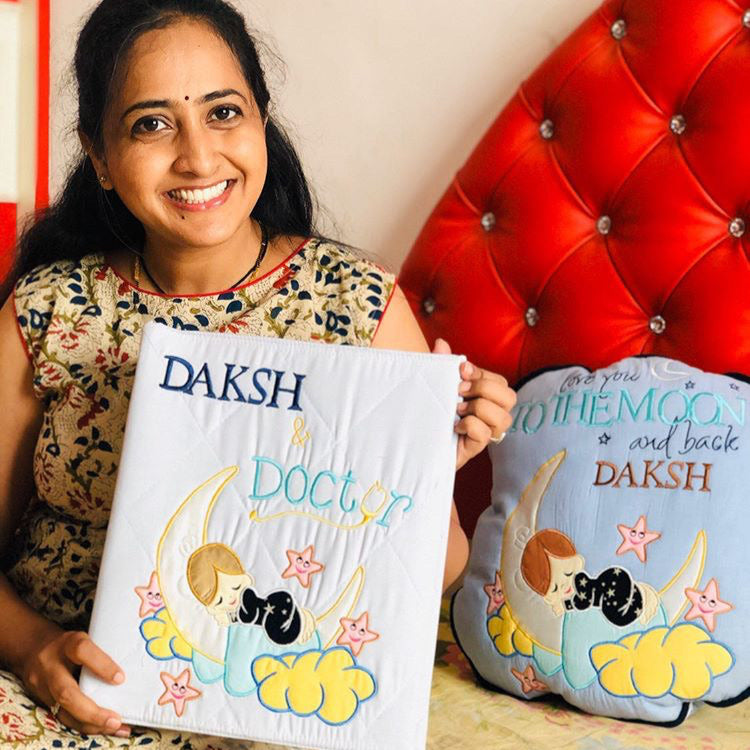 "Love U to the Moon" Doctor File (Light Blue)