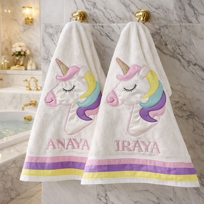 Unicorn Large Towel (White)
