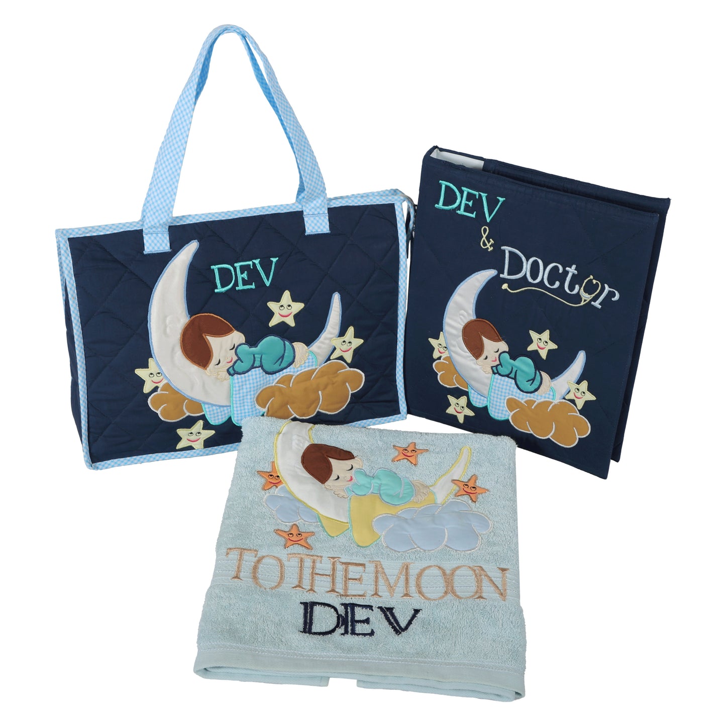 Love U to Moon 3pcs Hamper (Navy Blue)