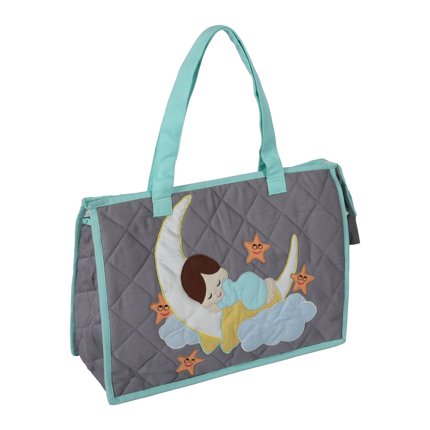 Love U to Moon 5pcs Basket Hamper (Grey/Teal)