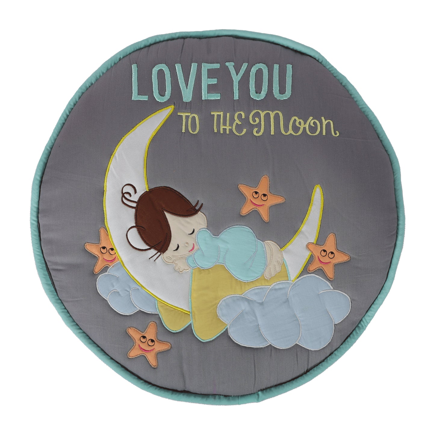 Love U to Moon 5pcs Basket Hamper (Grey/Teal)