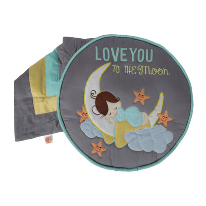 Love U to Moon 2pcs Basket Hamper (Grey/Teal)