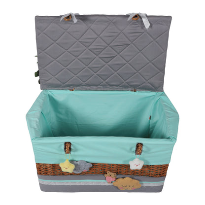 Love U to Moon 5pcs Basket Hamper (Grey/Teal)