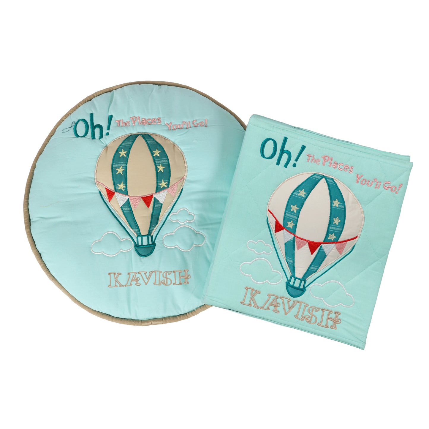 Cappadocia Travel Quilt and File Hamper (Sea Green)