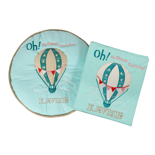 Cappadocia Travel Quilt and File Hamper (Sea Green)