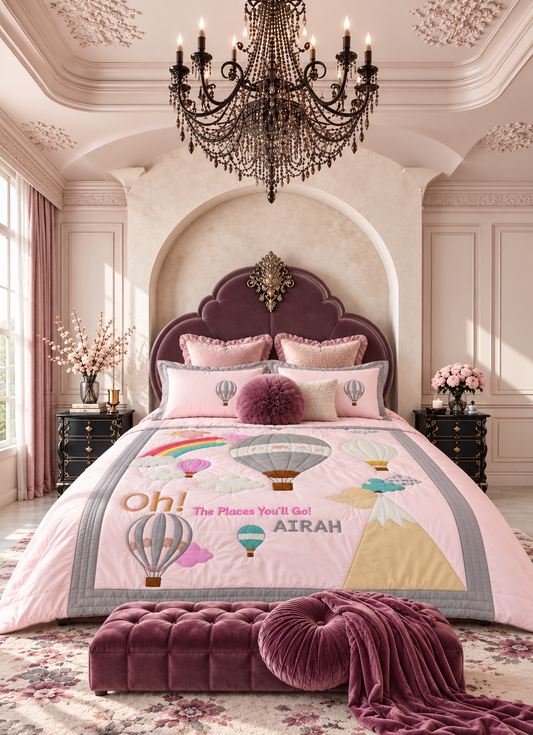 Cappadocia Double Bedspread 4pcs Set (Rose Pink)