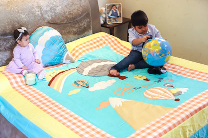 Cappadocia Double Bedspread 4pcs Set (Sea Green)