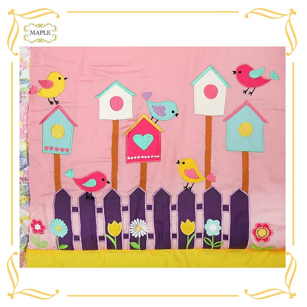 Chirping Birdies Quilt (Pink)