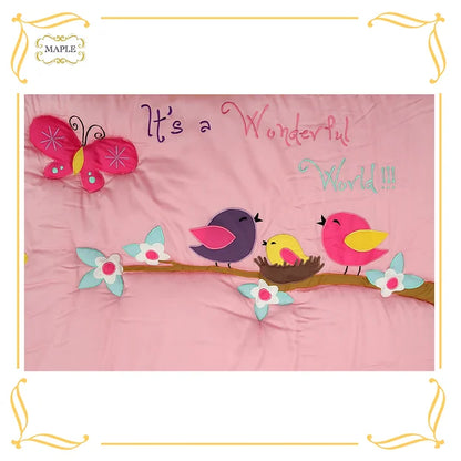 Chirping Birdies Quilt (Pink)