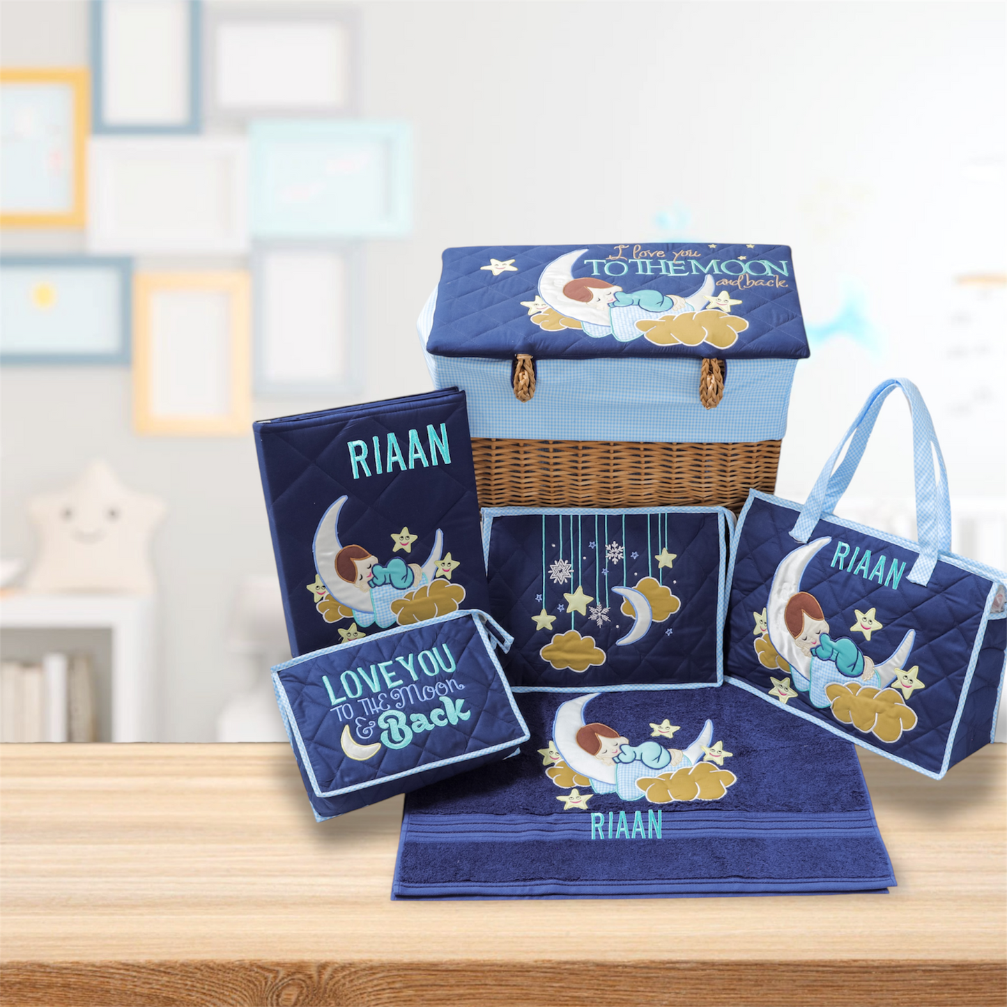 Love U to Moon 6pcs Small Basket Hamper