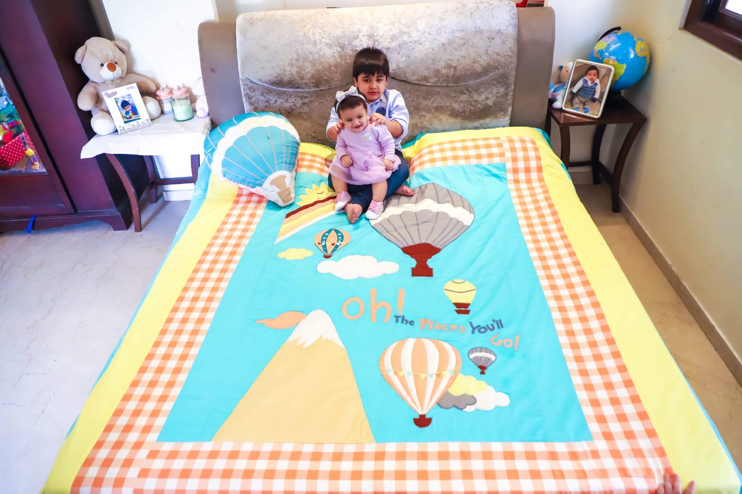 Cappadocia Double Bedspread 4pcs Set (Sea Green)