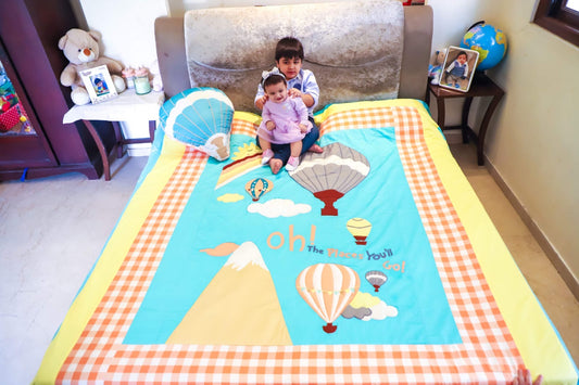 Cappadocia Double Bedspread 4pcs Set (Sea Green)