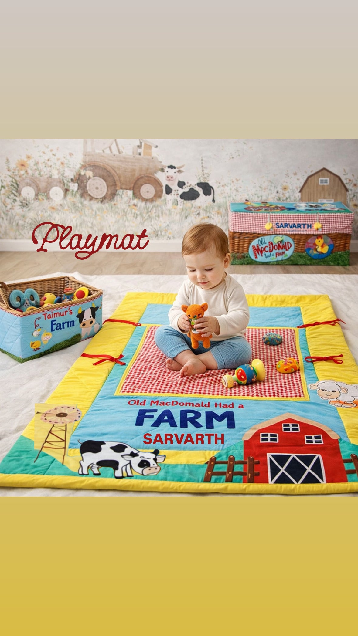 Farm Mattress/Playmat Set