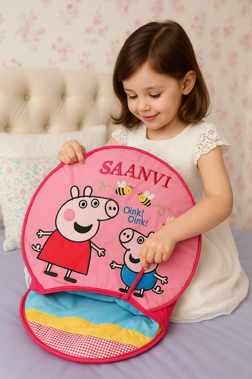 Peppa Cushion-cum-Quilt (Pink)