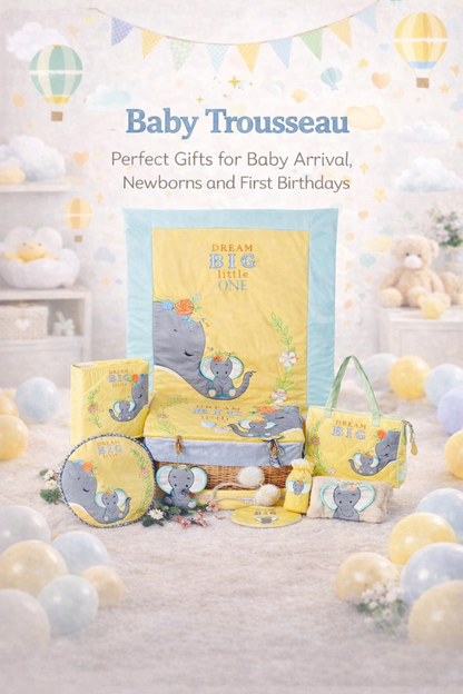 Ellie 8pcs Jumbo Basket Hamper (Yellow)