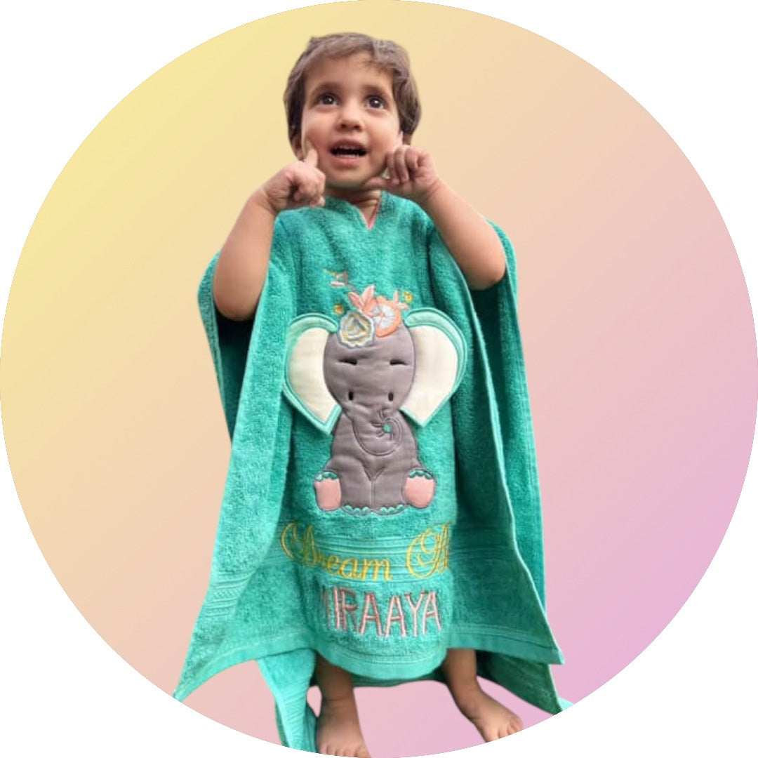 Ellie Towel Poncho (Sea Green)