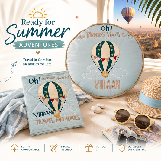 Cappadocia Travel Quilt and File Hamper (Sea Green)