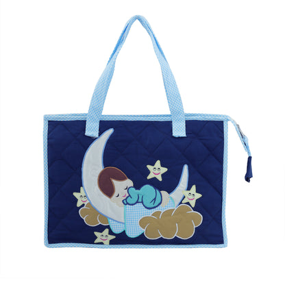 Love U to Moon Tote Bag (Navy Blue)