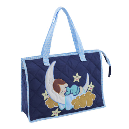 Love U to Moon Tote Bag (Navy Blue)