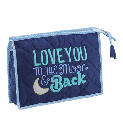 Love U to Moon 3-Pouch Set (Navy Blue)