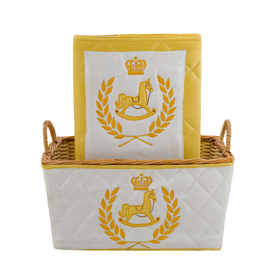 Royal Steed Basket and File (White-Gold)