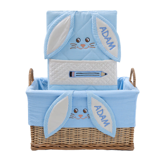 Bonbon Bunny Basket/File Hamper (Blue)