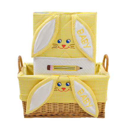 Bunny Basket and File Hamper (Yellow)