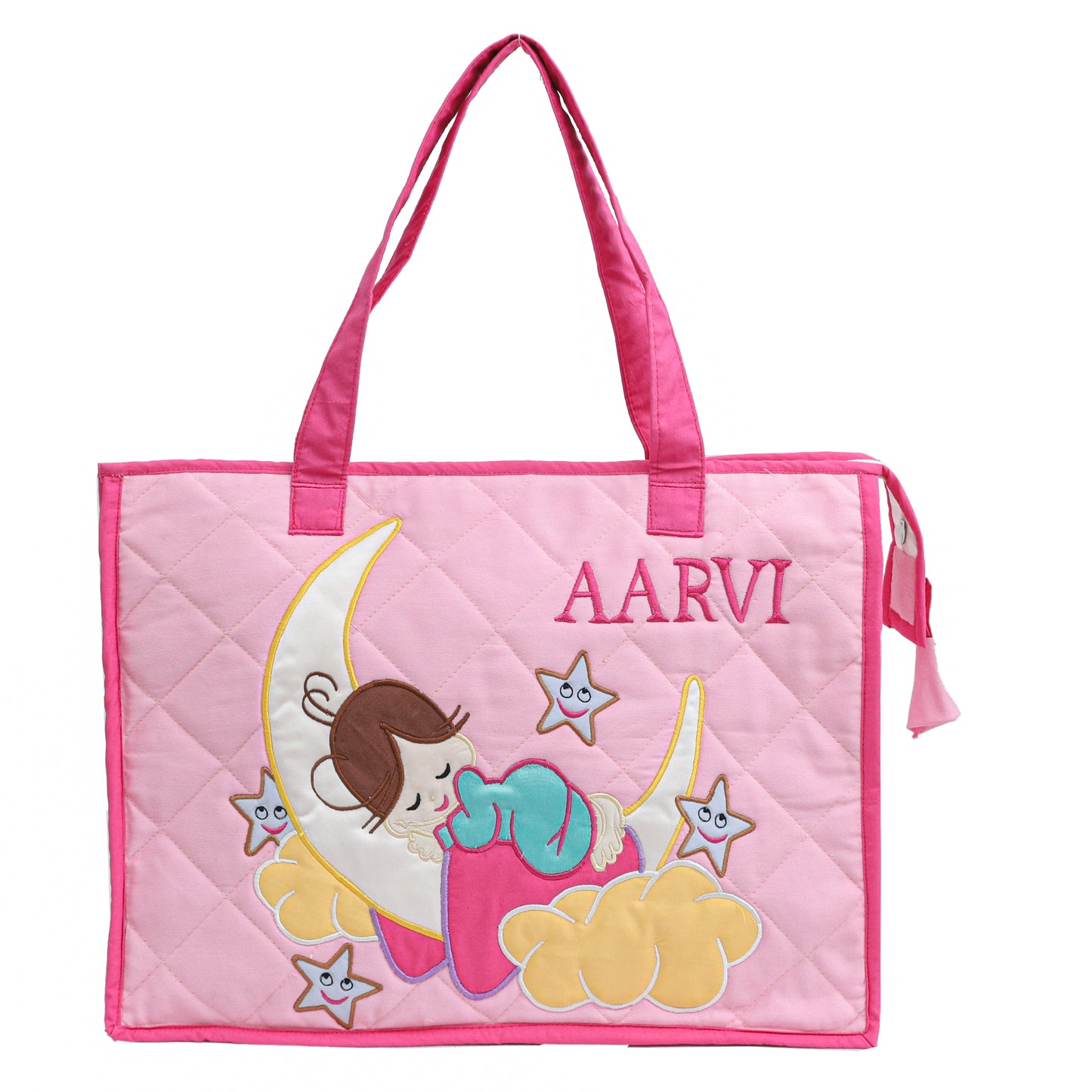 Love U to Moon Tote Bag (Pink)