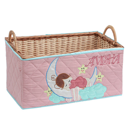 Love U to Moon Basket/File Hamper (Pink)