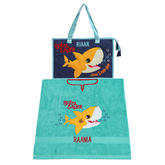 Baby Shark Towel and Tote Set