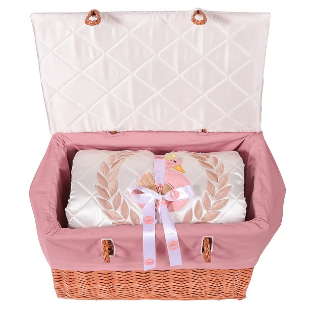 Ivy Swan Quilt-in-a-Basket (Coral)
