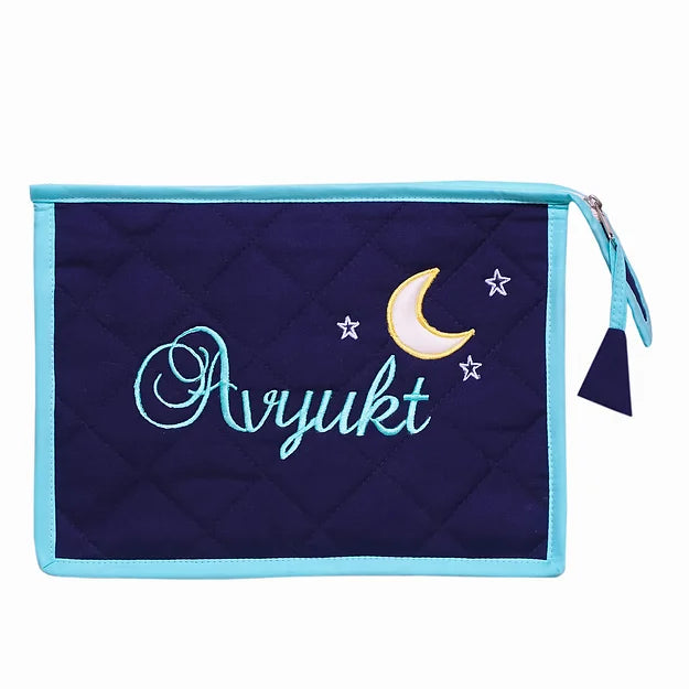 Love U to the Moon 3-pouch Set (Navy)