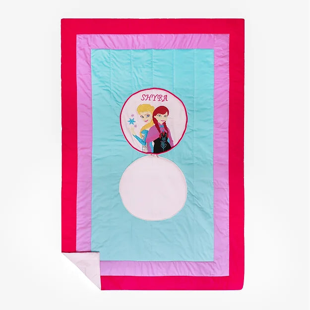 Princess Elsa-Anna Travel Cushion cum Quilt