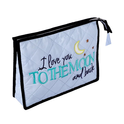 "Love U to the Moon" 3-Pouch Set (Blue)