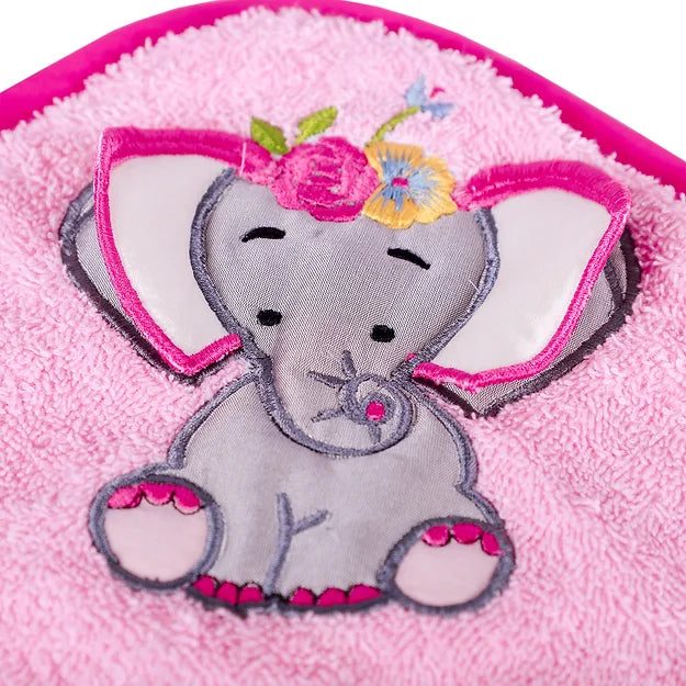 Ellie Towel Wrap with Cap (Pink)