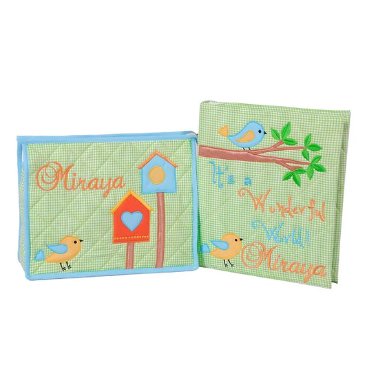 Chirping Birdies File and Pouch Set (Green)
