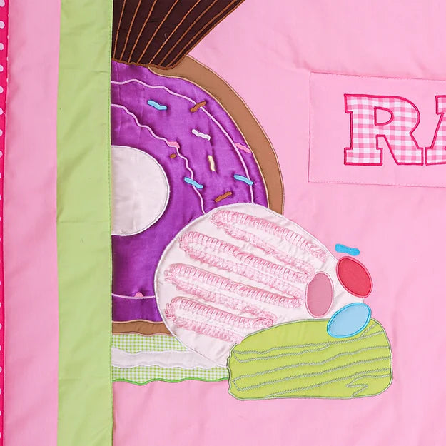 Candyland Single Bed Quilt and Cupcake Cushion