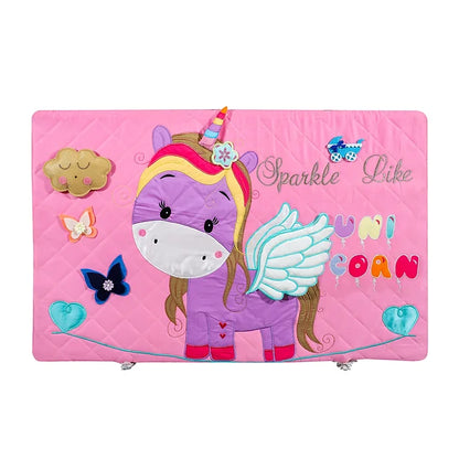 Unicorn Trunk Basket-Quilt Hamper (Pink)