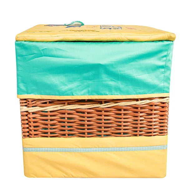 Ellie Medium Basket with Embellishments (Yellow)