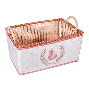 Ivy Swan Open Basket (Coral)