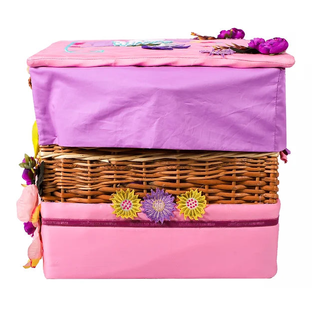 Unicorn Medium Basket with embellishments (Pink)