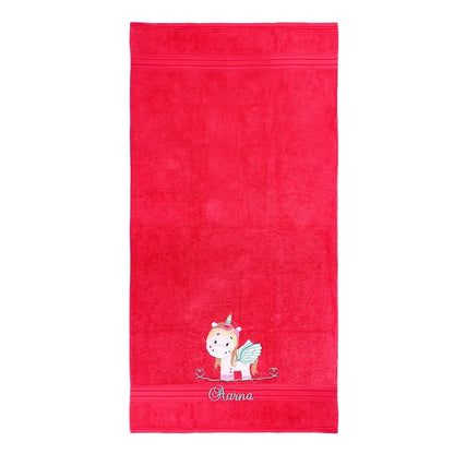 Unicorn Large Towel (Hot Pink)