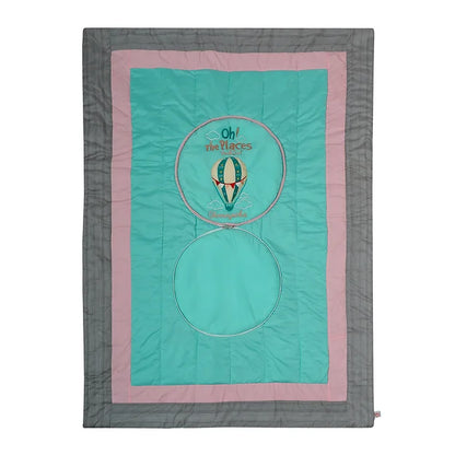 Cappadocia Cushion-cum-Quilt (Sea Green)