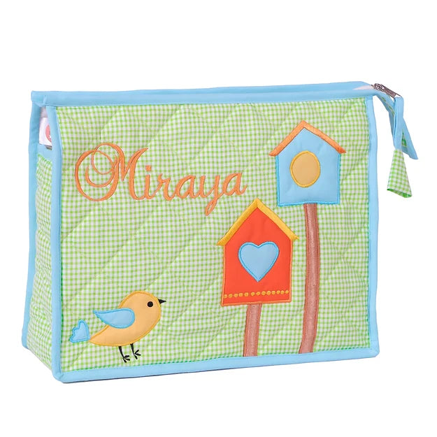 Chirping Birdies File and Pouch Set (Green)