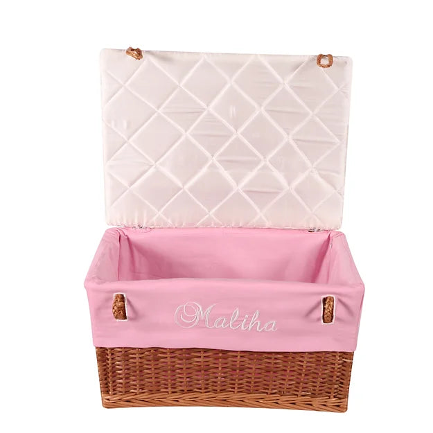 Versailles Small Basket (White and Pink)